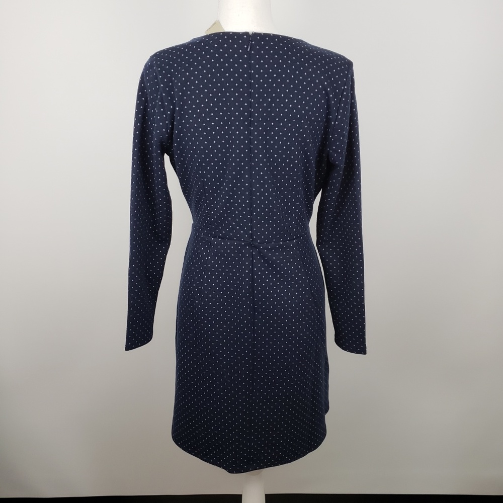 LOFT sz 6 P petite geo jacquard knit wrap dress - Picture 4 of 7